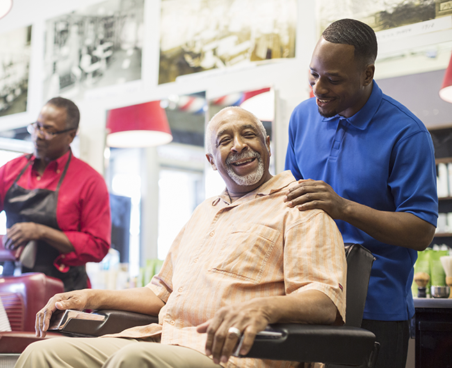 man at the barbershop