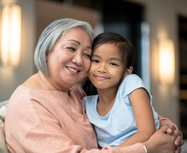 grandmother and granddaughter