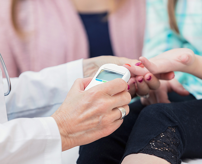 provider testing blood sugar