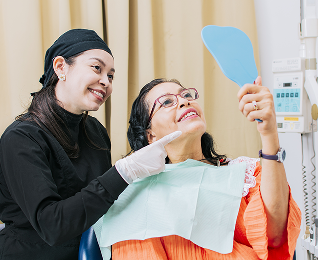 dentist and patient