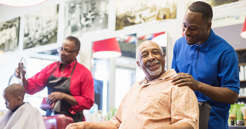 Men at the barbershop