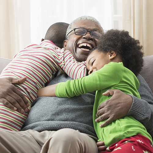 grandpa and grandkids