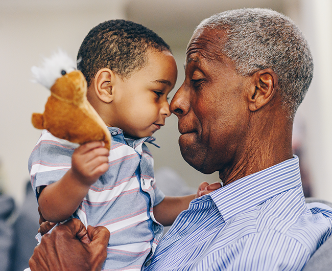 grandfather and grandson