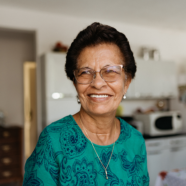 woman with glasses